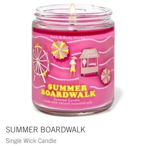 Bath and body works summer boardwalk candle single wick.
